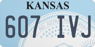 KS license plate 607IVJ