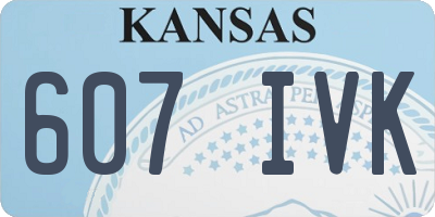 KS license plate 607IVK