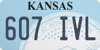 KS license plate 607IVL