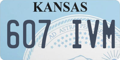 KS license plate 607IVM