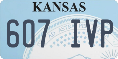 KS license plate 607IVP