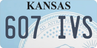 KS license plate 607IVS