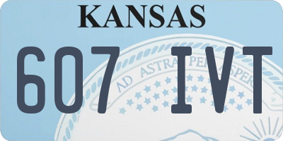 KS license plate 607IVT