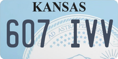 KS license plate 607IVV