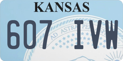 KS license plate 607IVW