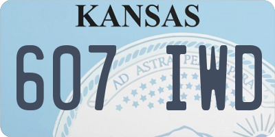 KS license plate 607IWD