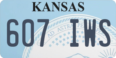 KS license plate 607IWS