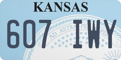 KS license plate 607IWY