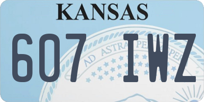 KS license plate 607IWZ