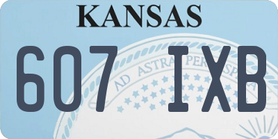 KS license plate 607IXB
