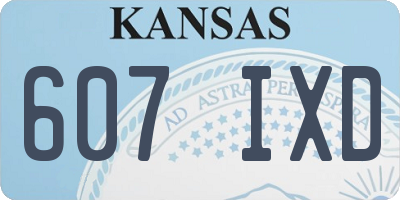 KS license plate 607IXD
