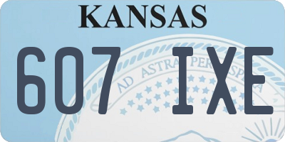 KS license plate 607IXE