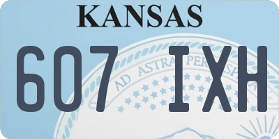 KS license plate 607IXH