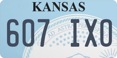 KS license plate 607IXO