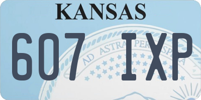 KS license plate 607IXP