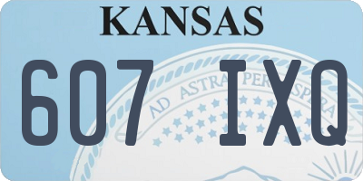 KS license plate 607IXQ