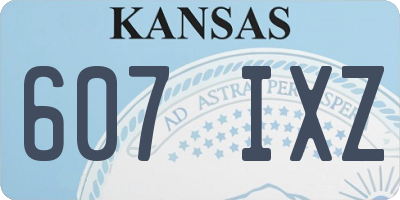 KS license plate 607IXZ