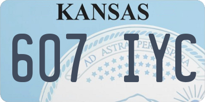 KS license plate 607IYC