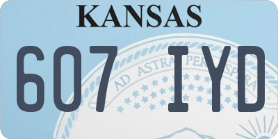 KS license plate 607IYD
