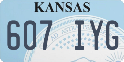 KS license plate 607IYG
