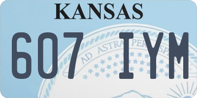 KS license plate 607IYM