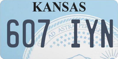 KS license plate 607IYN