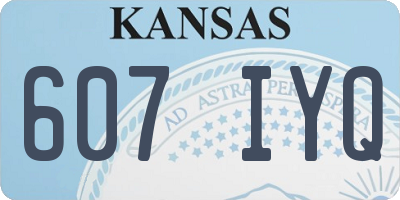 KS license plate 607IYQ