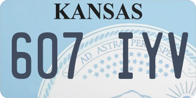 KS license plate 607IYV