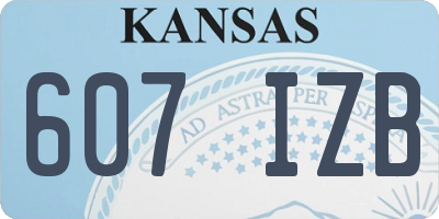 KS license plate 607IZB