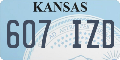 KS license plate 607IZD