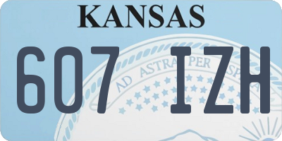 KS license plate 607IZH