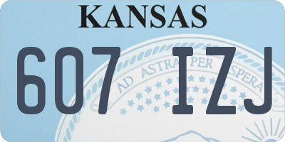 KS license plate 607IZJ