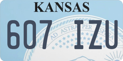 KS license plate 607IZU