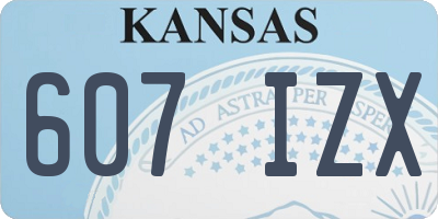 KS license plate 607IZX