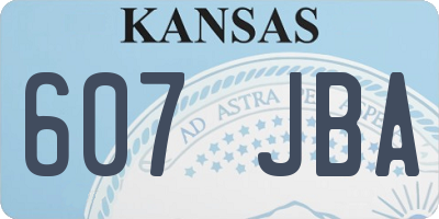 KS license plate 607JBA