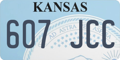 KS license plate 607JCC