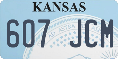 KS license plate 607JCM