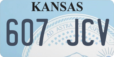 KS license plate 607JCV