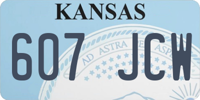 KS license plate 607JCW