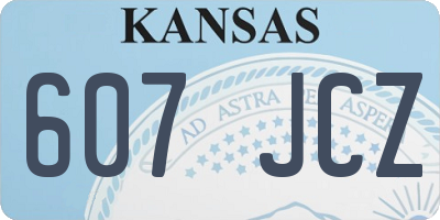 KS license plate 607JCZ
