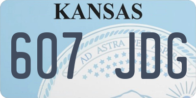 KS license plate 607JDG