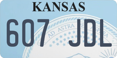 KS license plate 607JDL