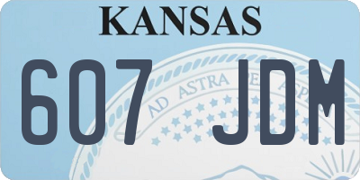 KS license plate 607JDM