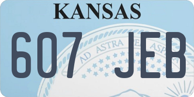 KS license plate 607JEB