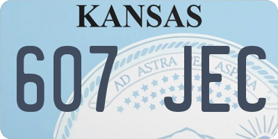 KS license plate 607JEC