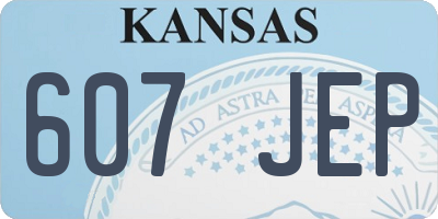 KS license plate 607JEP