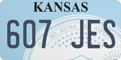 KS license plate 607JES