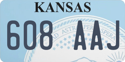 KS license plate 608AAJ