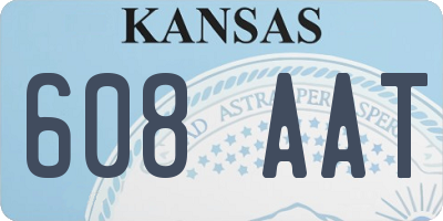 KS license plate 608AAT