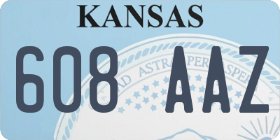 KS license plate 608AAZ